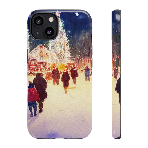 A Christmas Market in Denver Colorado - Impact Resistant Phone Case iPhone 13 Glossy